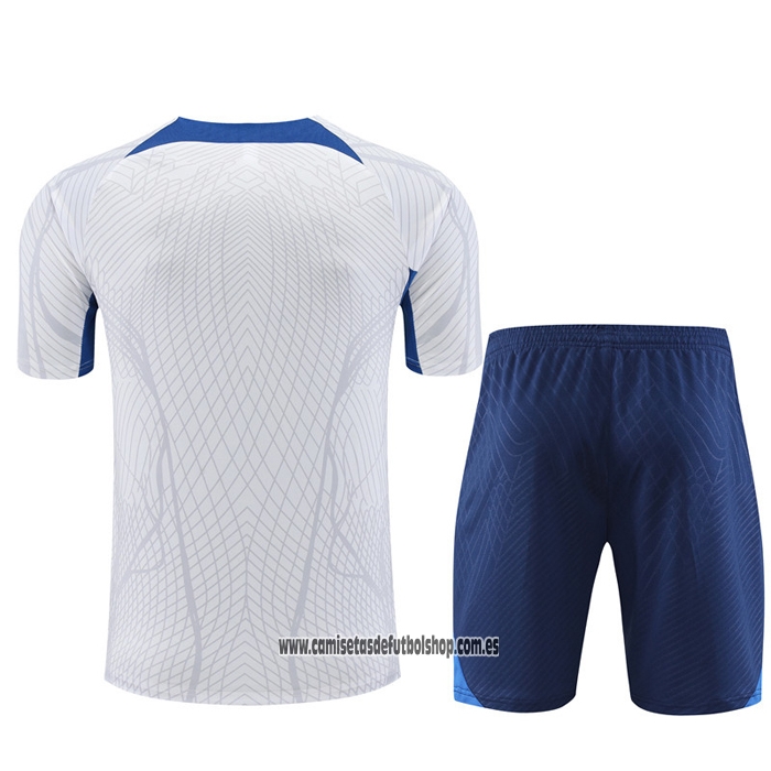 Chandal del Francia 22-23 Manga Corta Blanco - Pantalon Corto